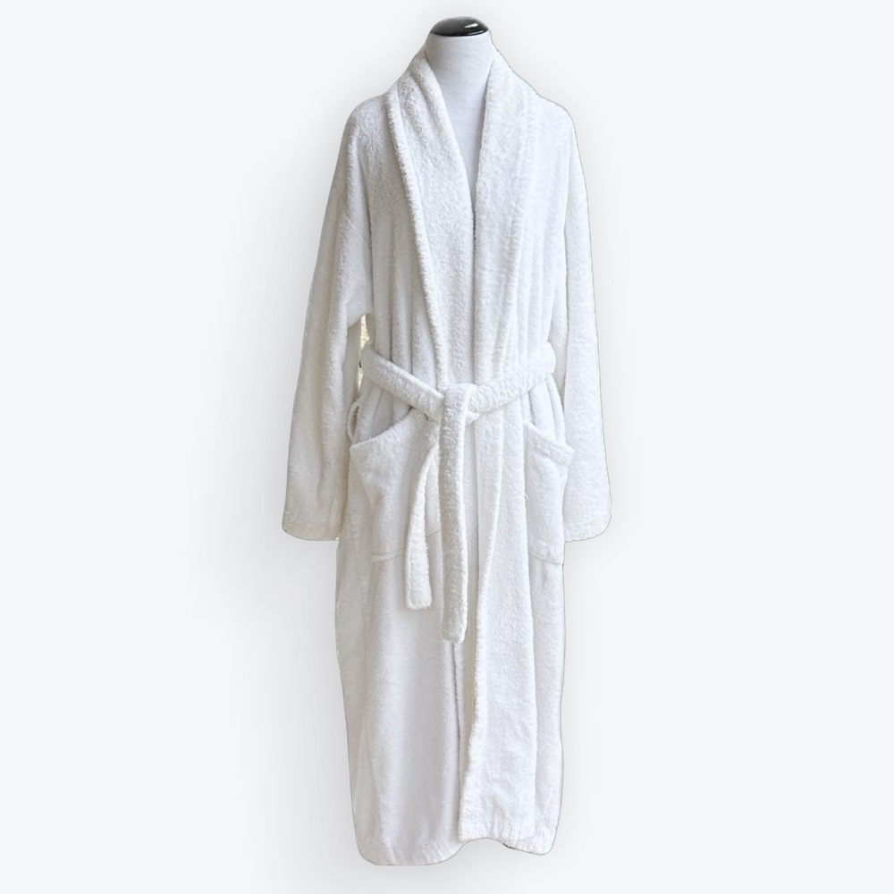 Luxury Relaxation Spa Turkish Cotton Plush White Chortex of England Robe ~ L/XL